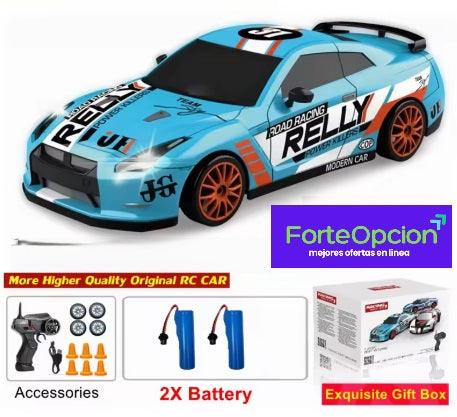 Coche teledirigido drift 1:24 GTR